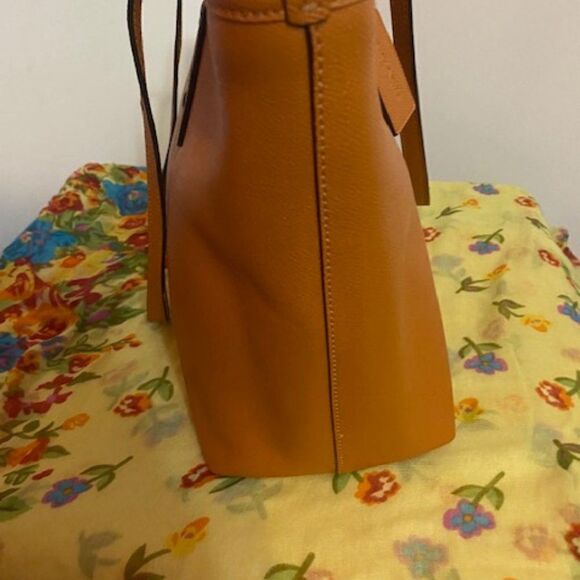 Coach (f58846) City Tote Tangerine Crossgrain Leather Zip Top - Picture 3 of 15